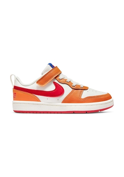Nike Court Borough Low 2 Leather Sneaker Hakiki Deri Lastik İpli Bantlı Unisex Spor Ayakkabı Turuncu Turuncu