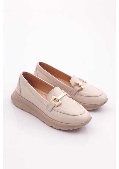 Dgn 459 Kadin Loafer Ayakkabi 459-1567-R0463 Ekru