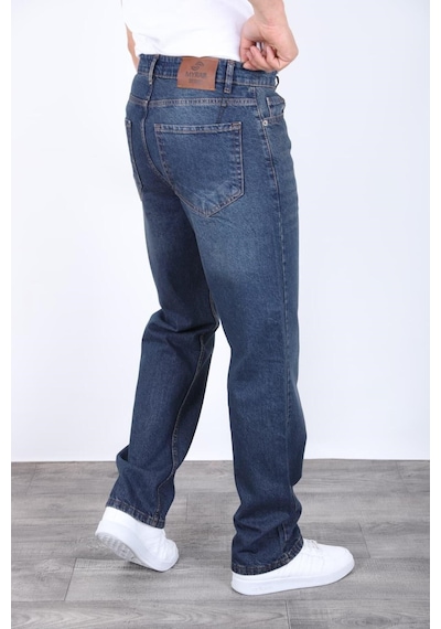 Blayn Jeans Erkek Antrasit Baggy Kot Pantolon - Geniş Kalıp Günlük Rahat Denim Jean Tintli