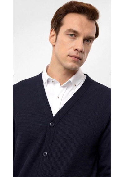 Süvari Exculusive Smart Casual Düğmeli Hırka Lacivert