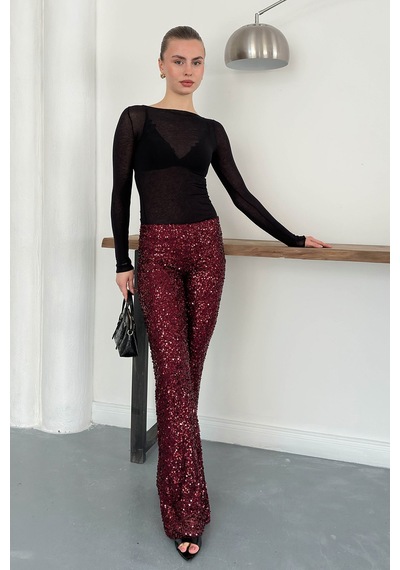 Verymoda Pullu Pantolon D2936 Bordo