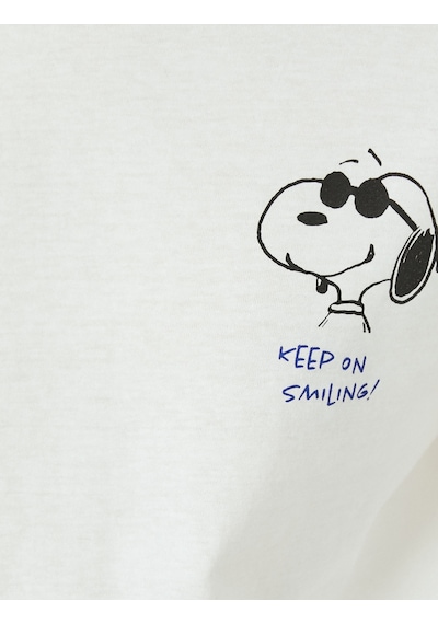 Koton Snoopy Baskılı Lisanslı Bisiklet Yaka Kısa Kollu Oversize Tişört Ekru 5sal10141ık Ekru Koton Snoopy Baskılı Lisanslı Bisiklet Yaka Kısa Kollu Oversize Tişört Ekru 5sal10141ık Ekru