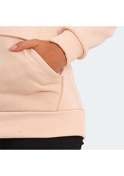 Slazenger KESHIAN IN Kadın Kapüşonlu Cepli Bej Sweatshirt