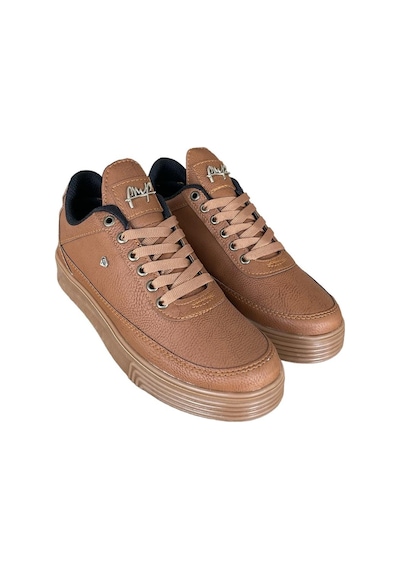 Erkek Günlük Yumuşak İç Astarlı Şık Sneaker Spor Ayakkabı Taba-taba Taba