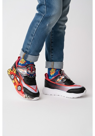 Muggo Car Cırtlı Arabalı Ve Işıklı Günlük Çocuk Sneaker Spor Ayakkabı Kırmızı