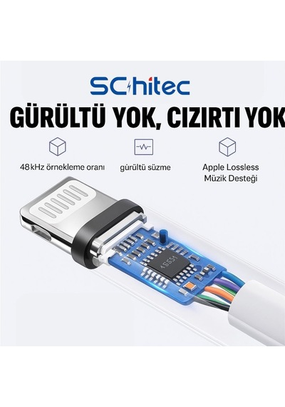 Schitec Lightning To 3.5mm Jack Adaptör Ax02 Shitecjack3.55adaptör