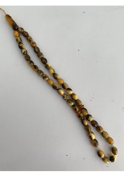 Doğal Kaya Damla Kehribar Tesbih 79769095 45'Lik 4,5 x 3, 5 MM 16 G