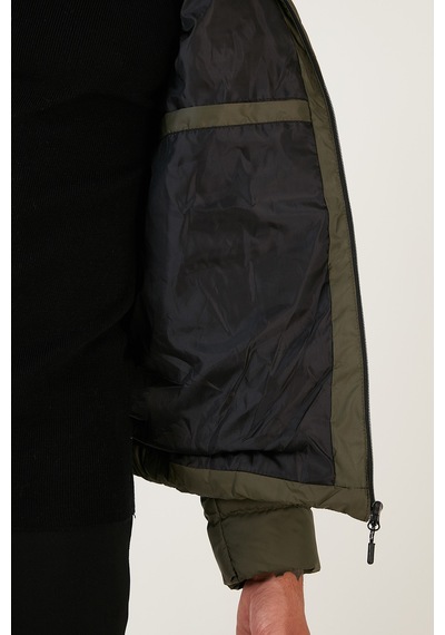 Buratti Su Itici Slim Fit Cepli Dik Yaka Şişme Erkek Mont 649010 Haki
