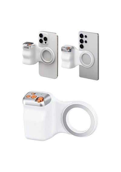 Thentech Magsafe Uyumlu Manyetik Telefon Tutucu Bluetooth Uzaktan Kumanda Deklansor Foto Cekim Aparati Beyaz