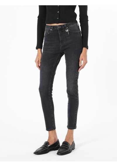 Colin's 759 Lara Super Dar Fit Normal Bel Dar Paçakadın Lacivert Jean Pantolon CL1060399_Q1.V1_DN42170
