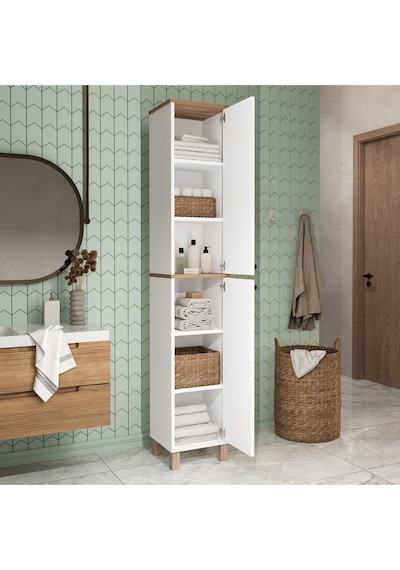 Nord Çok Amaçlı Dolap Mutfak Kiler Banyo Dolabı 195cm Sepet-beyaz Nd12-sw Beyaz