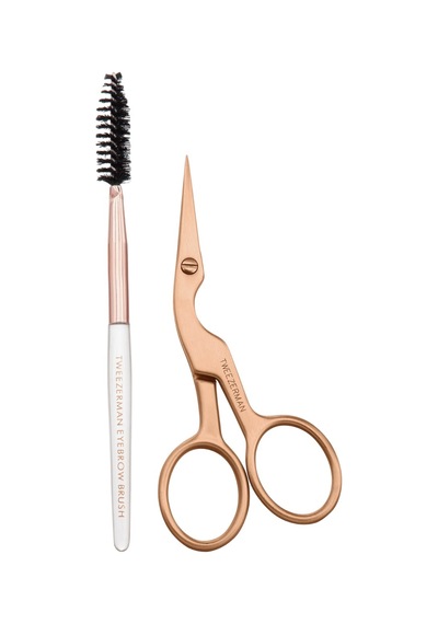 Tweezerman Brow Scissors & Brush Rose Gold Rose Gold Kaş Makası Ve Fırçası Diğer