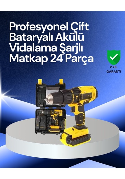 12v Akülü Matkap 2 Akü 1500mah 20/30nm 10mm Plastik Mandren Led 2 Vites Mh-hs7782-3342