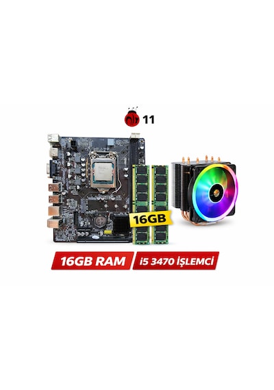 İ5 3470 İşlemci Anakart Ram Fan Bundle Set