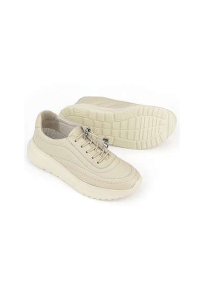 Ziya, Kadın Hakiki Deri Sneaker 1531050z2650f100k Bej 1531050z2650f100k 340 Bej