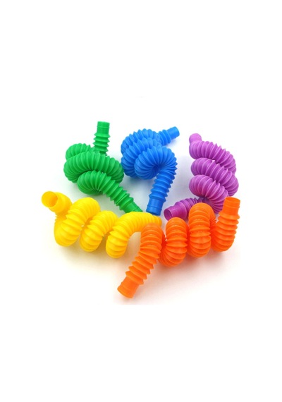 Pop Tube Eğitici Uzayıp Kısalan Borular Stres Giderici Renkli Bir