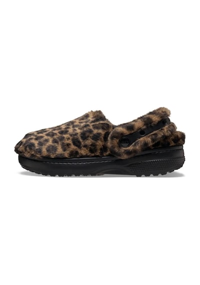 Crocs Cls Unfurgettable Animal Clog Leopar Desenli Kadın Terlik-11733 Kahverengi
