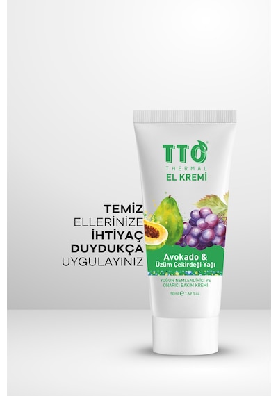 Tto Avokado & Üzüm Çekirdeği Yağlı El Kremi – Besleyici ve Yumuşatıcı Bakım 50 Ml