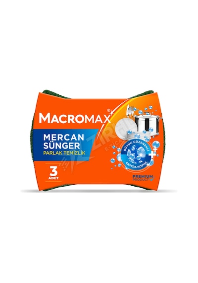 Macromax Mercan Sünger 3'lü Paket