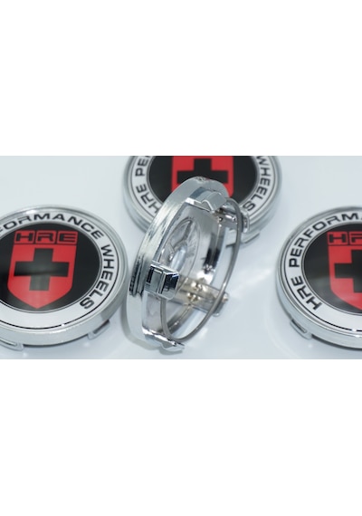 Dk Tuning Hre Performance Kırmızı Siyah Jant Göbek Kapak Seti 60m