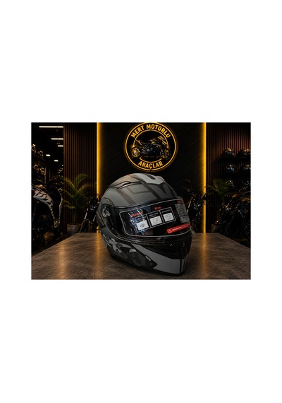 Jk 902 H1 Grey Çene Açılır Motosiklet Kaskı Gri