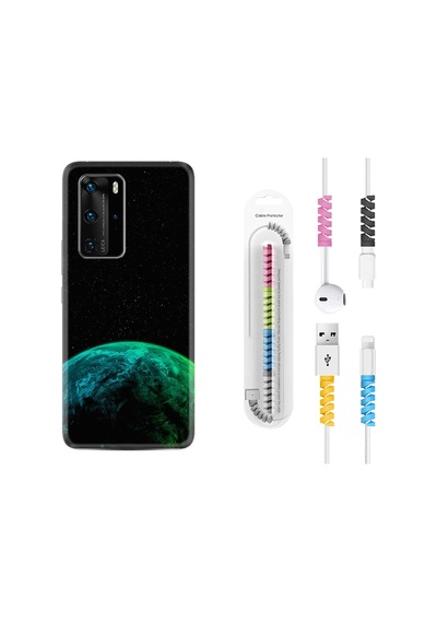 Huawei P40 Pro Kılıf Kablo Koruyuculu Green World 2 1865