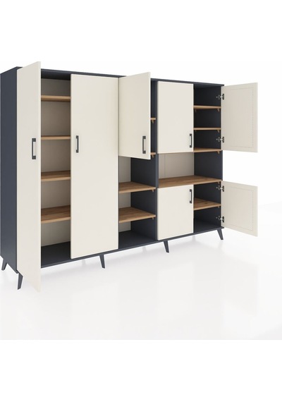 Hyperion Dolap 13 Raflı 7 Kapaklı 220x44x163 Antrasit-aytaşı/çam Aytası/atlas Çam - Antrasıt Hyperion Dolap 13 Raflı 7 Kapaklı 220x44x163 Antrasit-aytaşı/çam Aytası/atlas Çam - Antrasıt