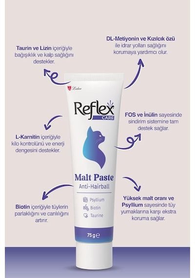 Reflex Maskot Malt Paste Anti Hairball Tüy Yumağı Önleyici 75 Gr