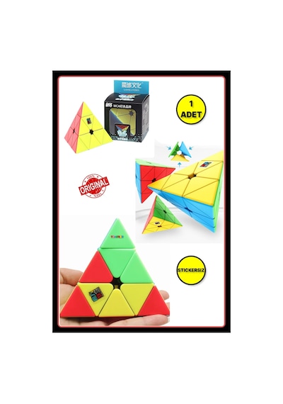 Moyu Pyramid V2 Cube - Stickersız Akıl Zeka Rübik Küp