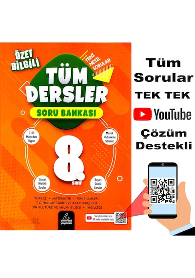 8.Sınıf Tüm Dersler Soru Bankası - 4Element Yayınları