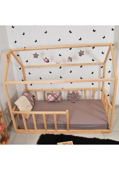 Markaawm Markaawm Montessori Çocuk Yatak Doğal Çam 90X190 Karyola Sevgi Akçaağaç