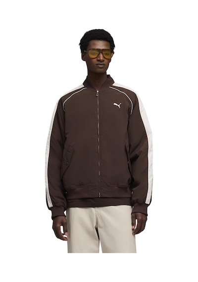 Puma T7 Bomber Unisex Kahverengi Günlük Stil Ceket 63502213 Kahverengi