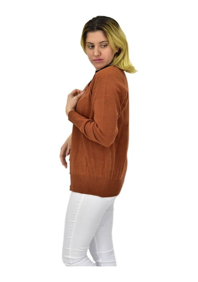 Kadın Triko Spor Hırka Bgl-st04086 Taba