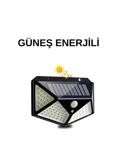 Solar Sensörlü Duvar Lambası Bahçe Lambaso Parlak Beyaz Işık Suya Dayanıklı Standart