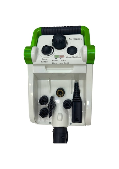 Buharlı Temizlik Makinesi 1400w Koltuk, Cam, Fayans Temizleyici -1.5 L Tank, 3,5 Bar, 13 Başlık