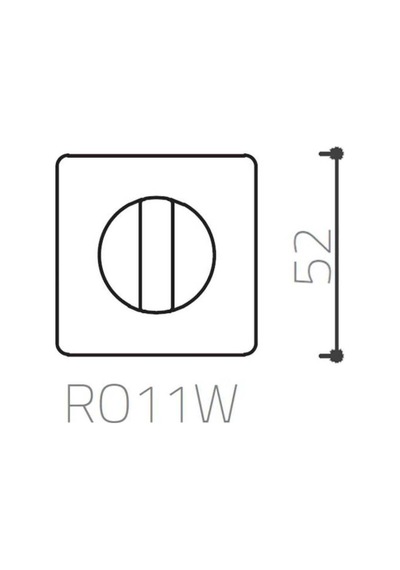 System Kare Wc Kapı Rozeti Füme Renk Ro11w Bbn