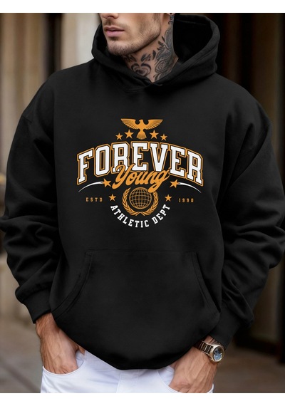 Startmore Startmoreforever Young Athletic Dept 1990 Baskılı Erkek Yeni Sonbahar Tüm Maçlara Uygun Tişörtler Soka Siyah