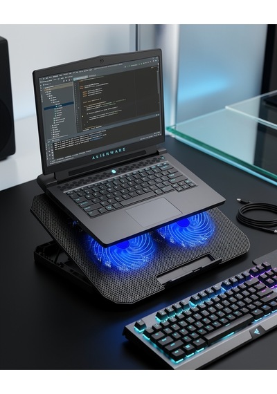 Çift Fanlı Sessiz Laptop Soğutucu 17 İnç Uyumlu Uczzzn99bilgisayarfanı-3