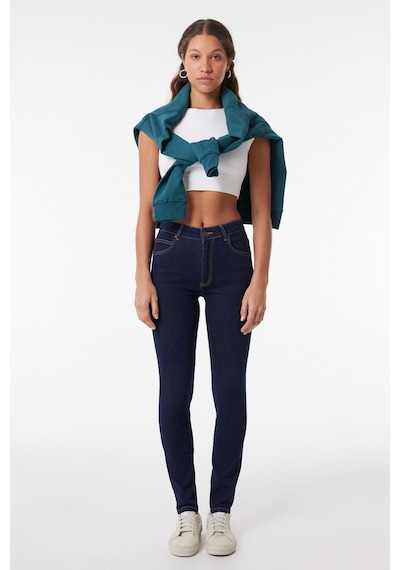 Lee Scarlett Skinny Fit Dar Kesim Yüksek Bel Çok Dar Paça Siyah Kadın Esnek Jean Denim Kot Pantolon L62602336 Siyah