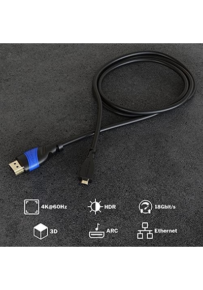 Micro-hdmı Kablosu 2m 4k 60hz, Çift Yönlü