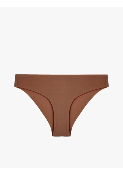 Koton Rahat Kalıp Dokulu Brief Külot Kahverengi 6slk30080mk Kahve