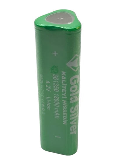 Gold Silver 381350 4.2v 18000 Mah Li-ion Şarj Edilebilir Üçgen El Feneri Pili 13 Cm - 280g