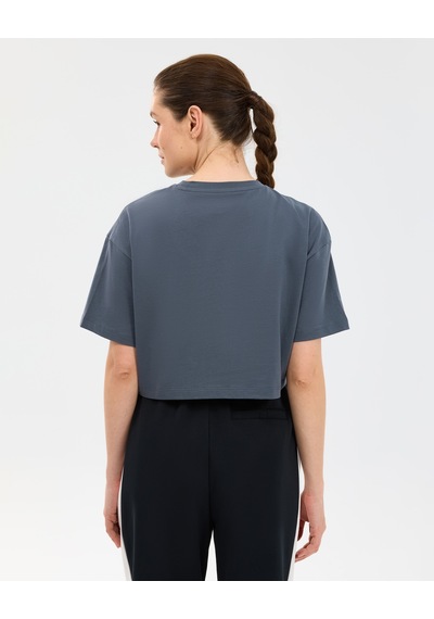 Skechers Crop Graphic Kadın Tişört Gri