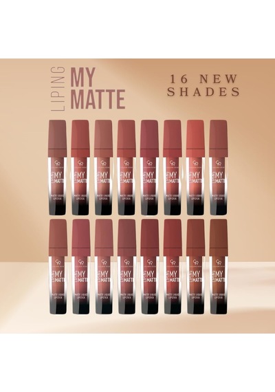 Liping My Matte Likit Ruj No: 20 - Suya Dayanıklı Ultra Mat Ruj Çok Renkli