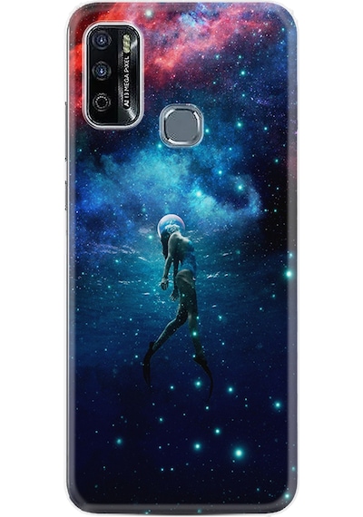 Infinix Hot 10 Play Kılıf Resimli Desenli Silikon Platinium Series Deep Woman 1844