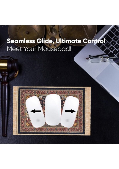 Siyah Dekoratif Küçük Halı Mousepad