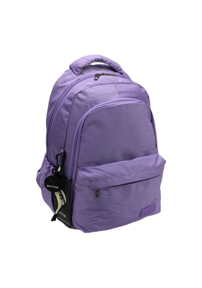 Lila Unisex Okul Çantası Su Geçirmez Kumaş Unisex Okul Sırt Çantası 2200 Lila