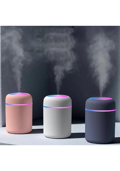 Led Işıklı 3'ü 1 Arada Ultrasonik Hava Nemlendirici Ve Aroma Difüzörü 300ml Kapasiteli Beyaz