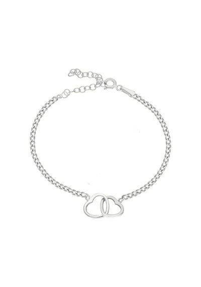 Çift Kalp Bileklik 718513 Silver