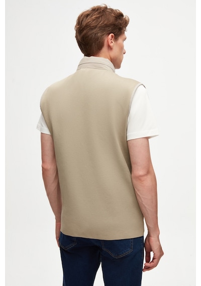 Twn Slim Fit Taş Düz Yelek Mont 1ecy73050166m Taş